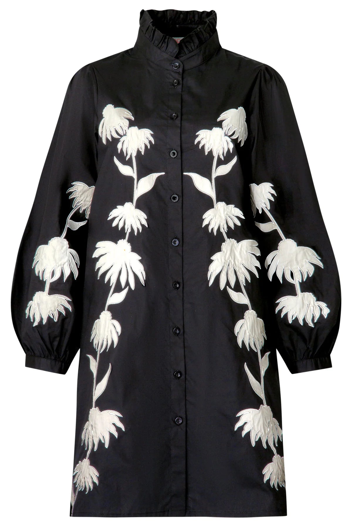 Sewing the Seeds Dress- Black & Cream