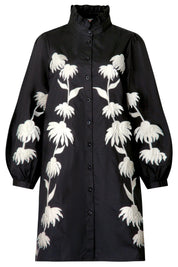 Sewing the Seeds Dress- Black & Cream