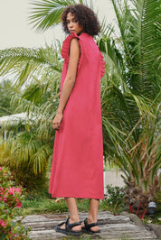 Three-Mendous Blooms Dress-Pink & Red