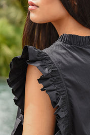 Three-Mendous Blooms Dress- Black & Cream