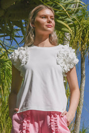 Ruffle Energy T-Shirt - White