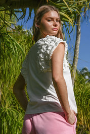 Ruffle Energy T-Shirt - White