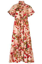 Frillaxed Dress- Cherry