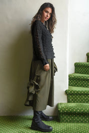 Go Big or Bow Home Skirt - Khaki