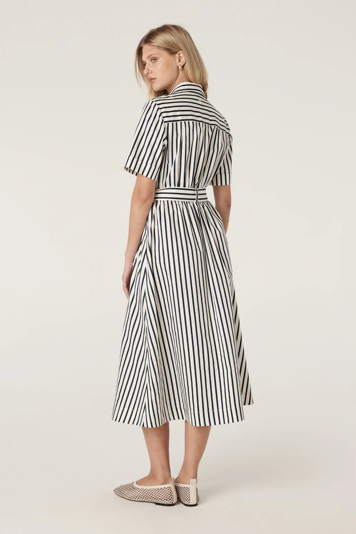 Lina Stripe Shirt Dress