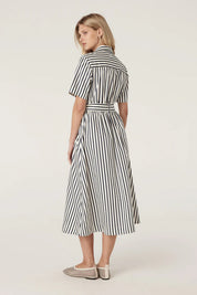 Lina Stripe Shirt Dress