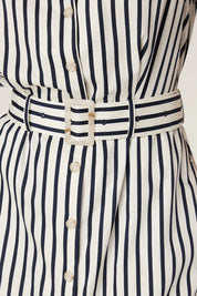 Lina Stripe Shirt Dress