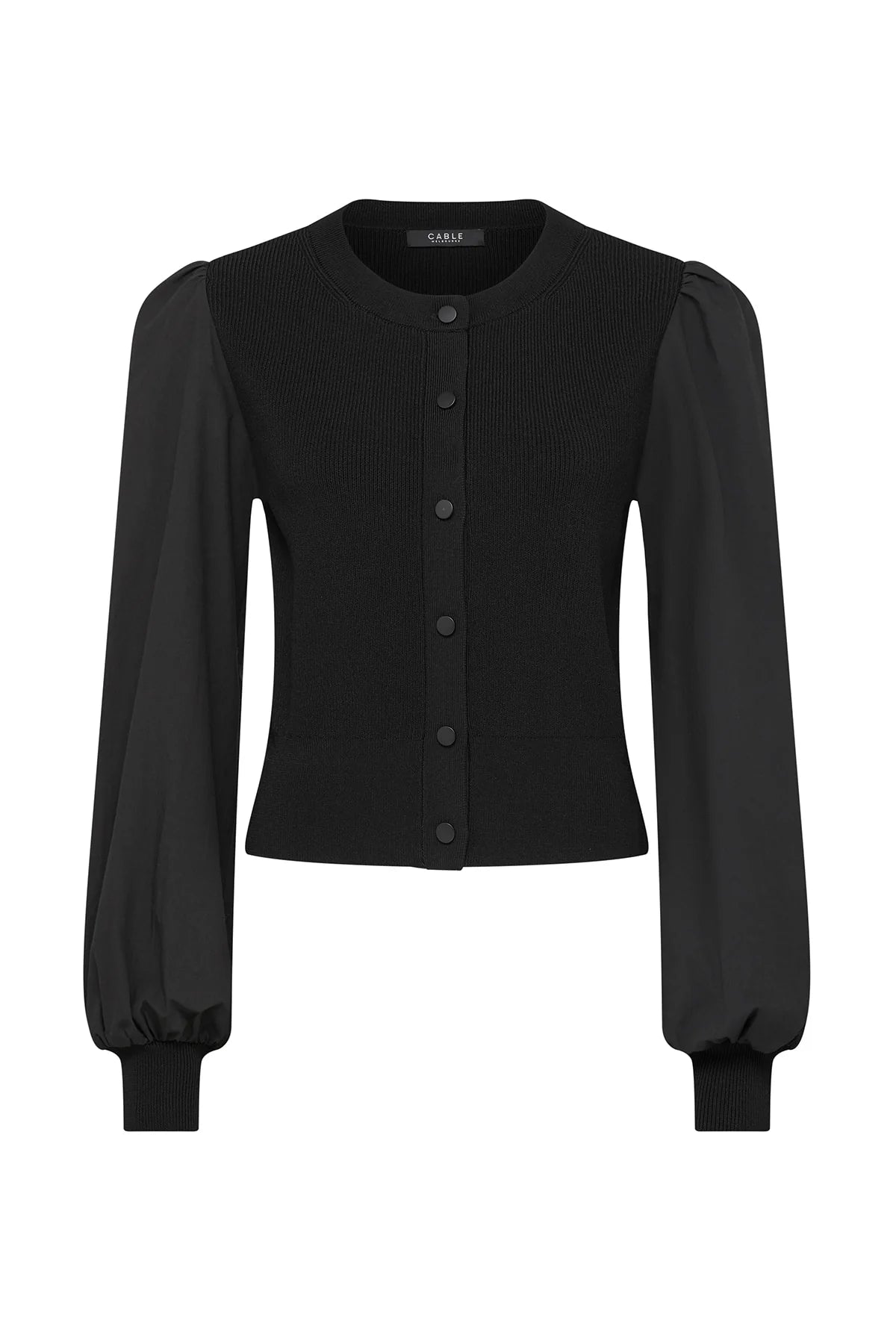 Crepe Spring Cardigan - Black
