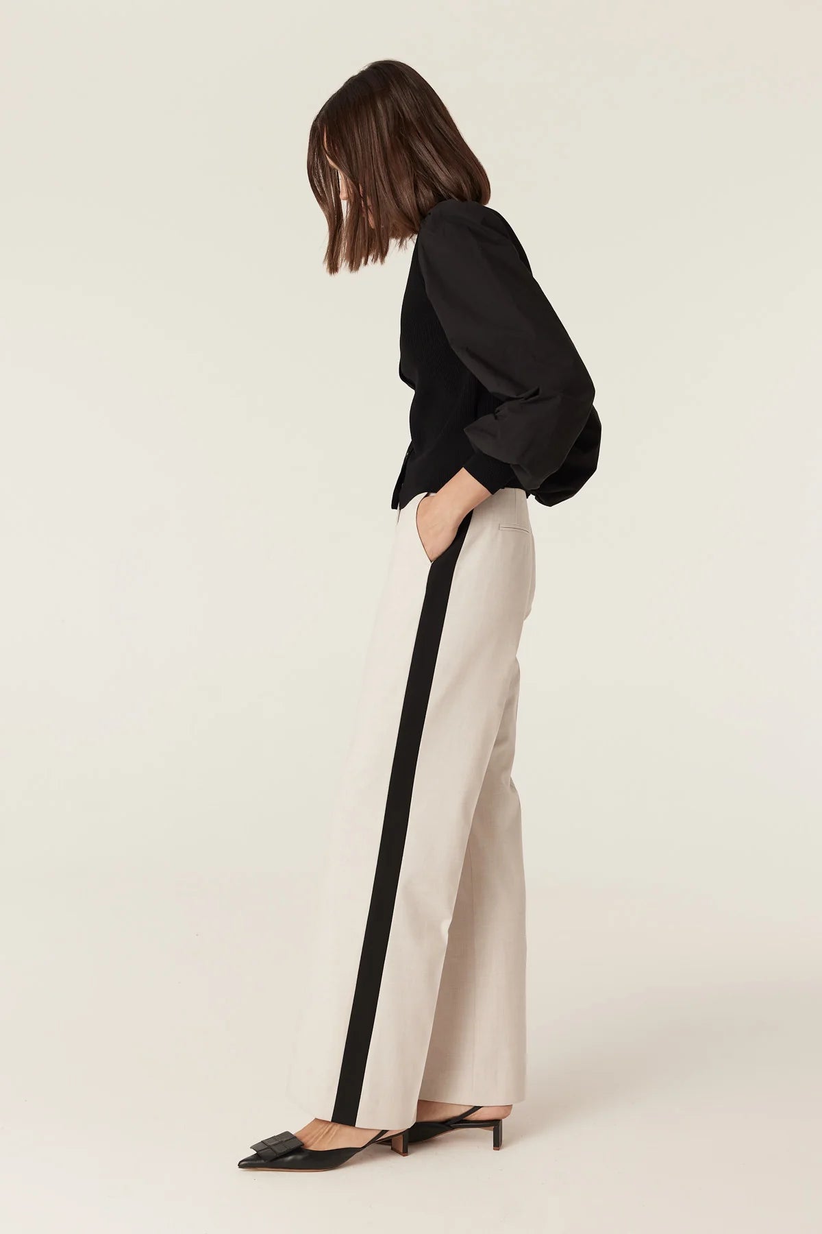 Crepe Spring Cardigan - Black