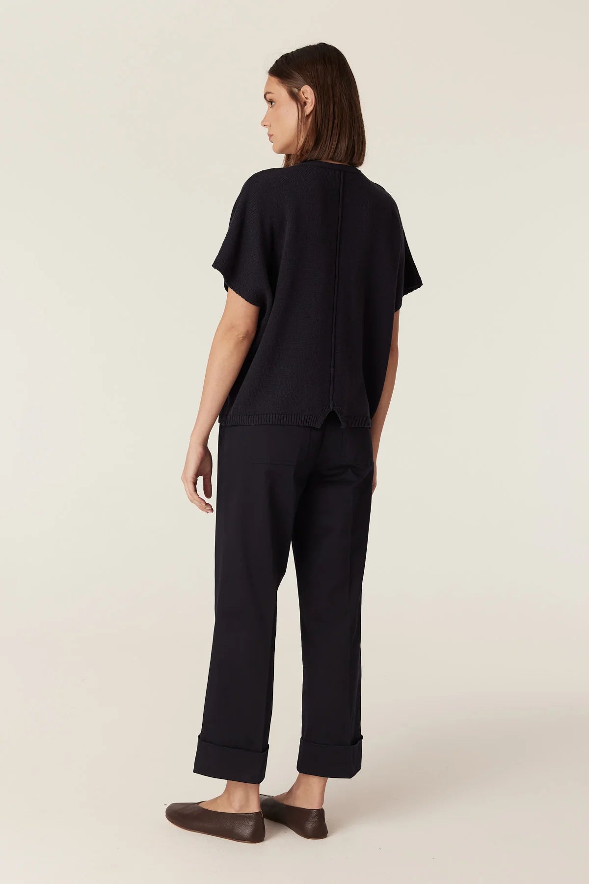 Flax Relaxed Top - Navy