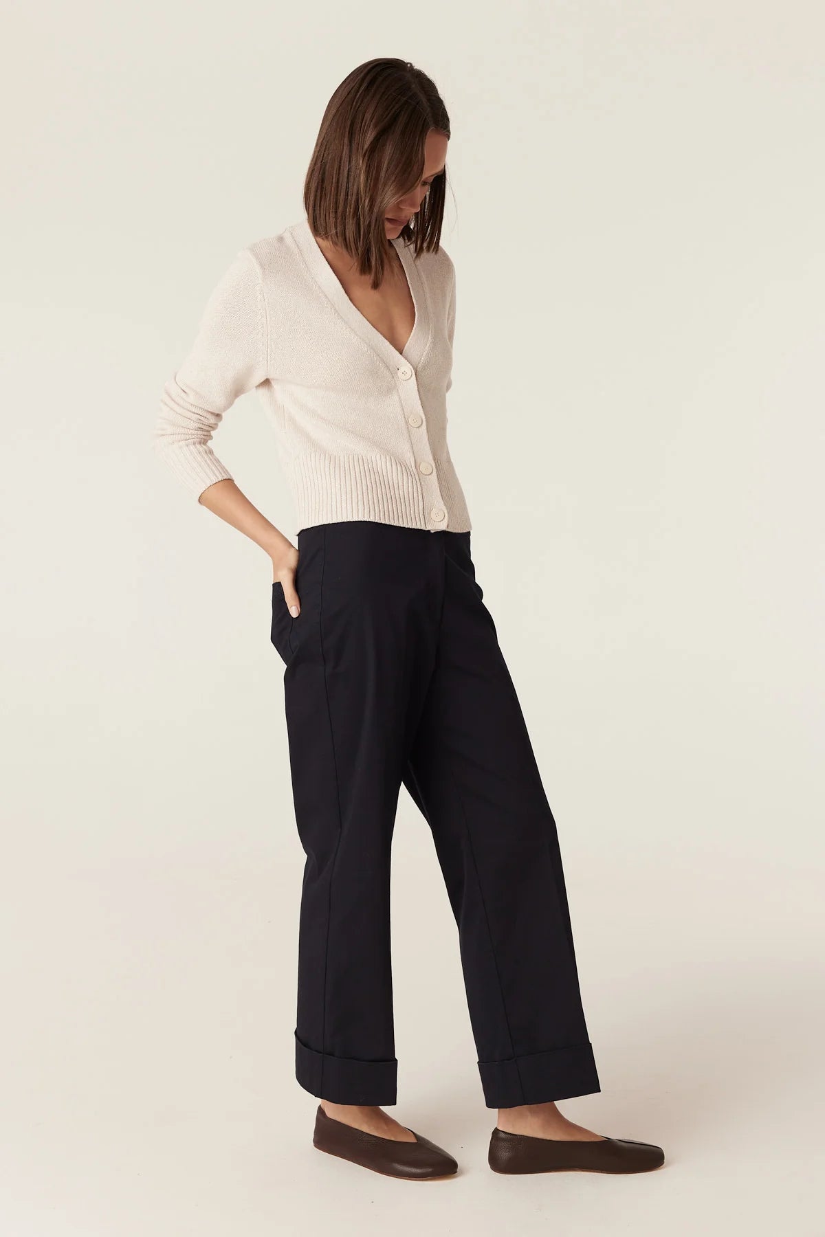 Flax V Cardigan - Calico