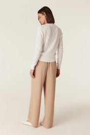Cotton Cashmere Crew  Jumper - White