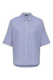 Cove Boxy Shirt -Blue Stripe