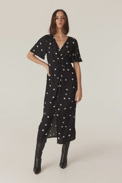 Hepburn Dress - Black Spot