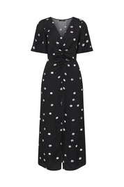 Hepburn Dress - Black Spot
