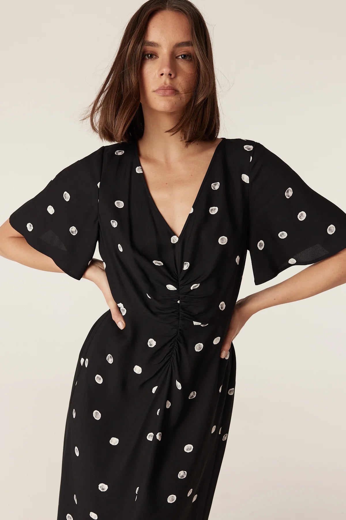 Hepburn Dress - Black Spot