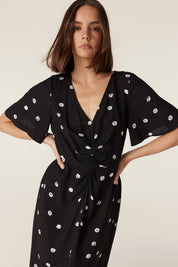 Hepburn Dress - Black Spot