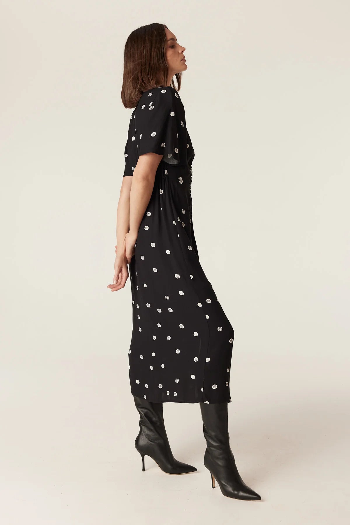 Hepburn Dress - Black Spot