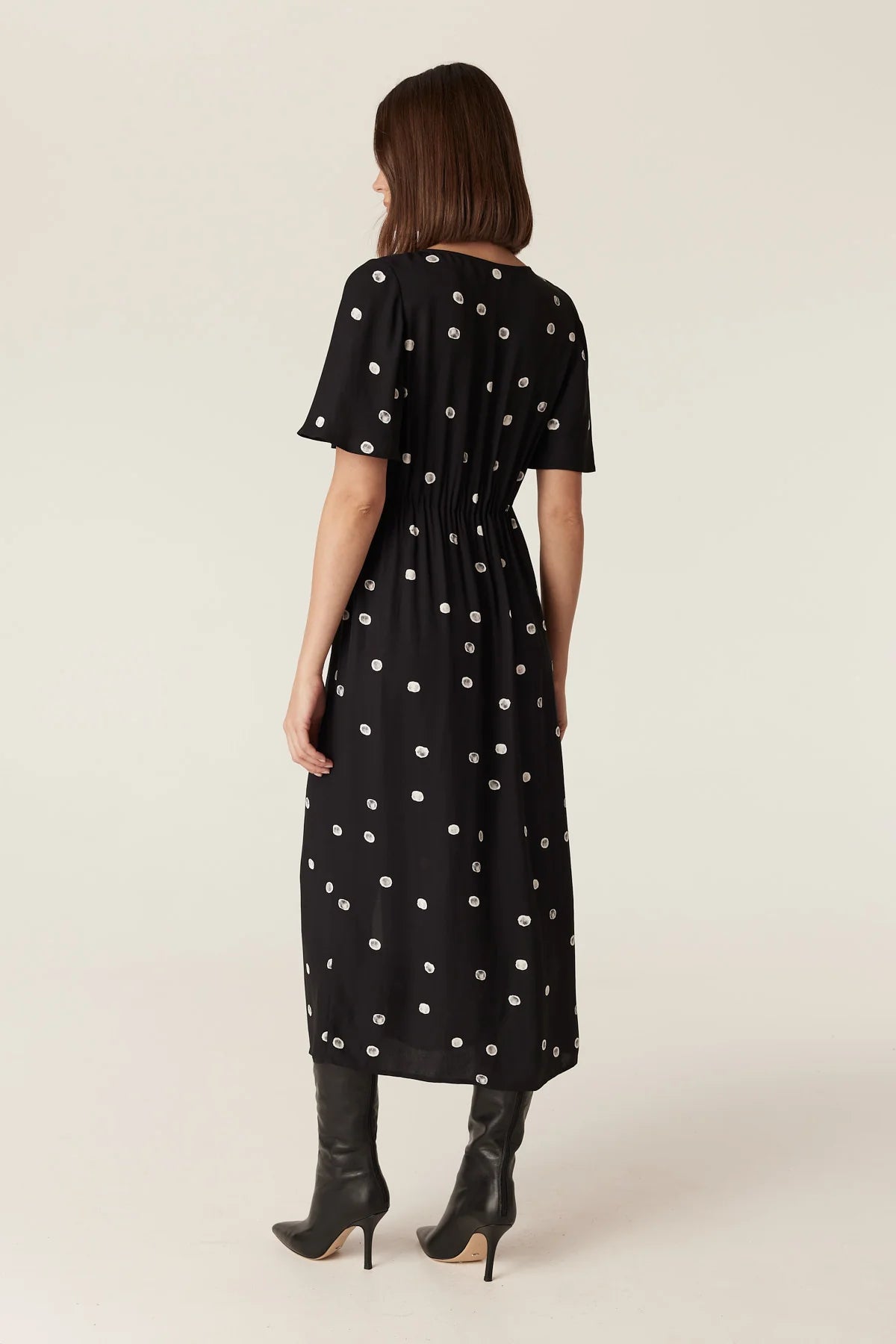 Hepburn Dress - Black Spot