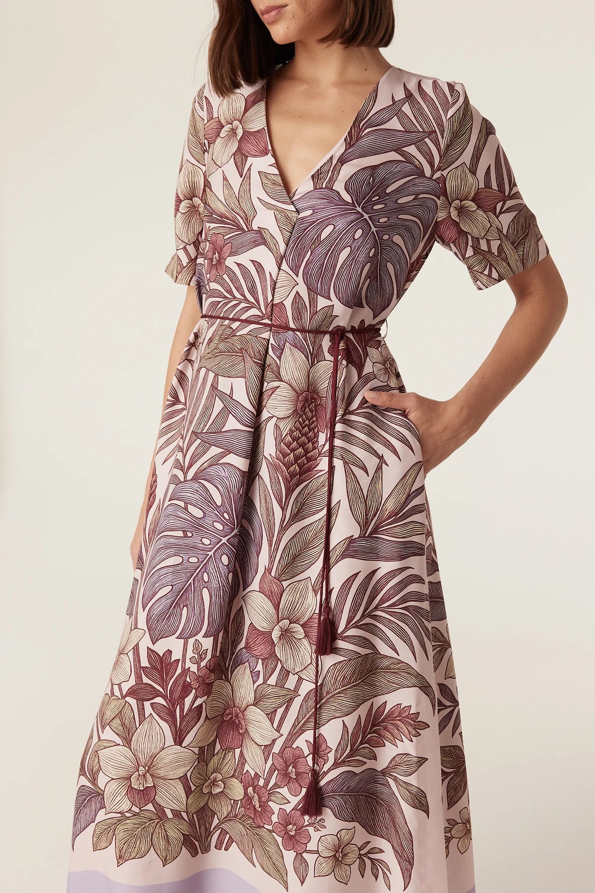 Erika Kaftan Dress - Paradise Print