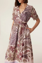 Erika Kaftan Dress - Paradise Print