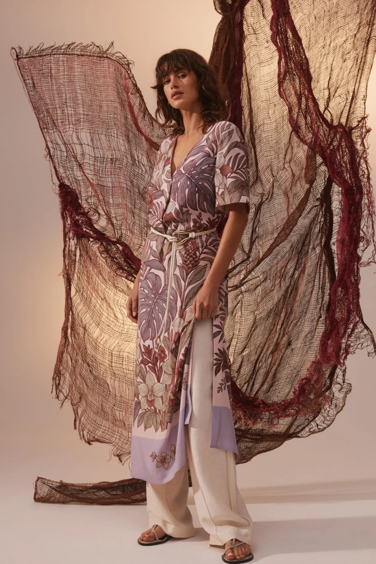 Erika Kaftan Dress - Paradise Print