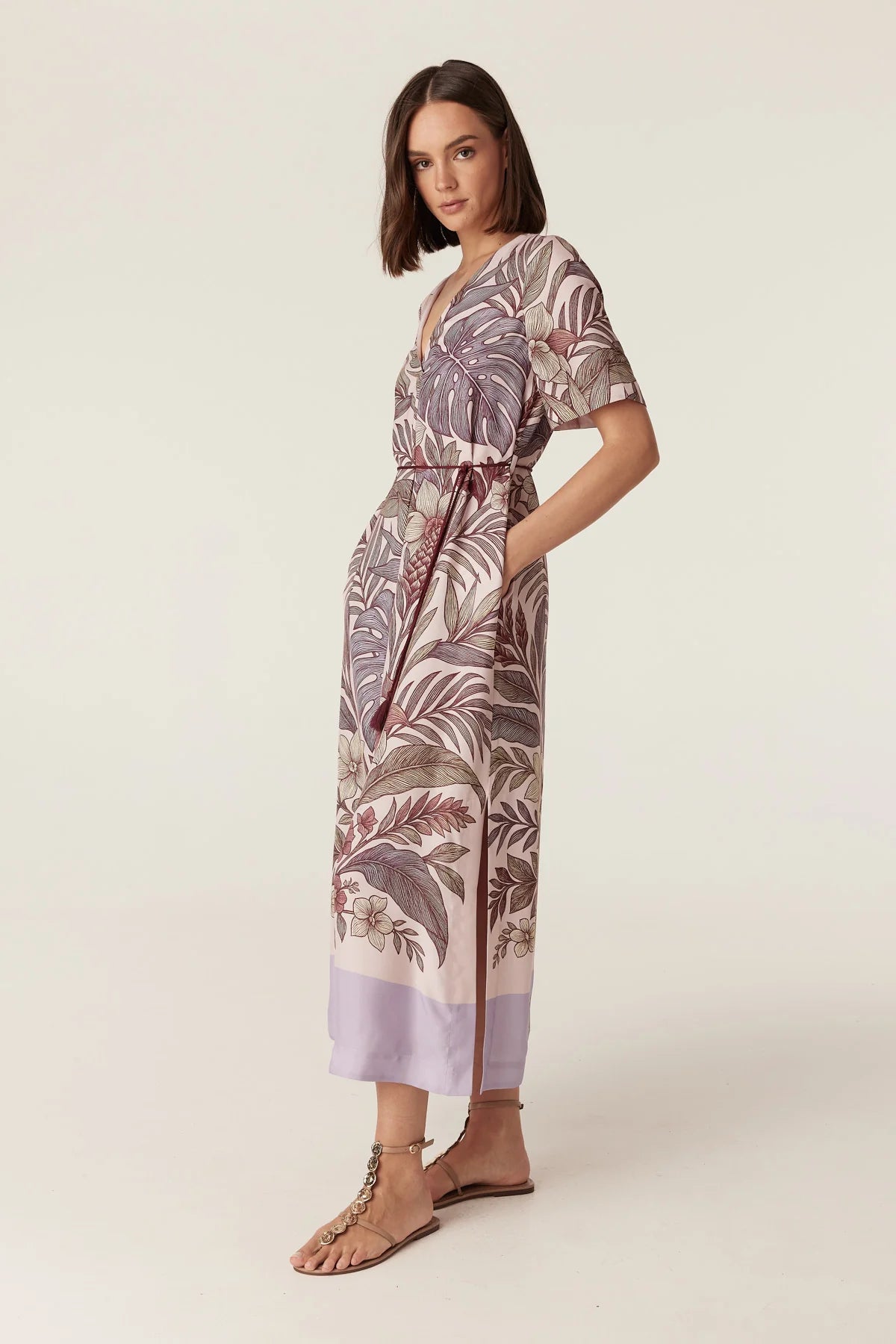 Erika Kaftan Dress - Paradise Print