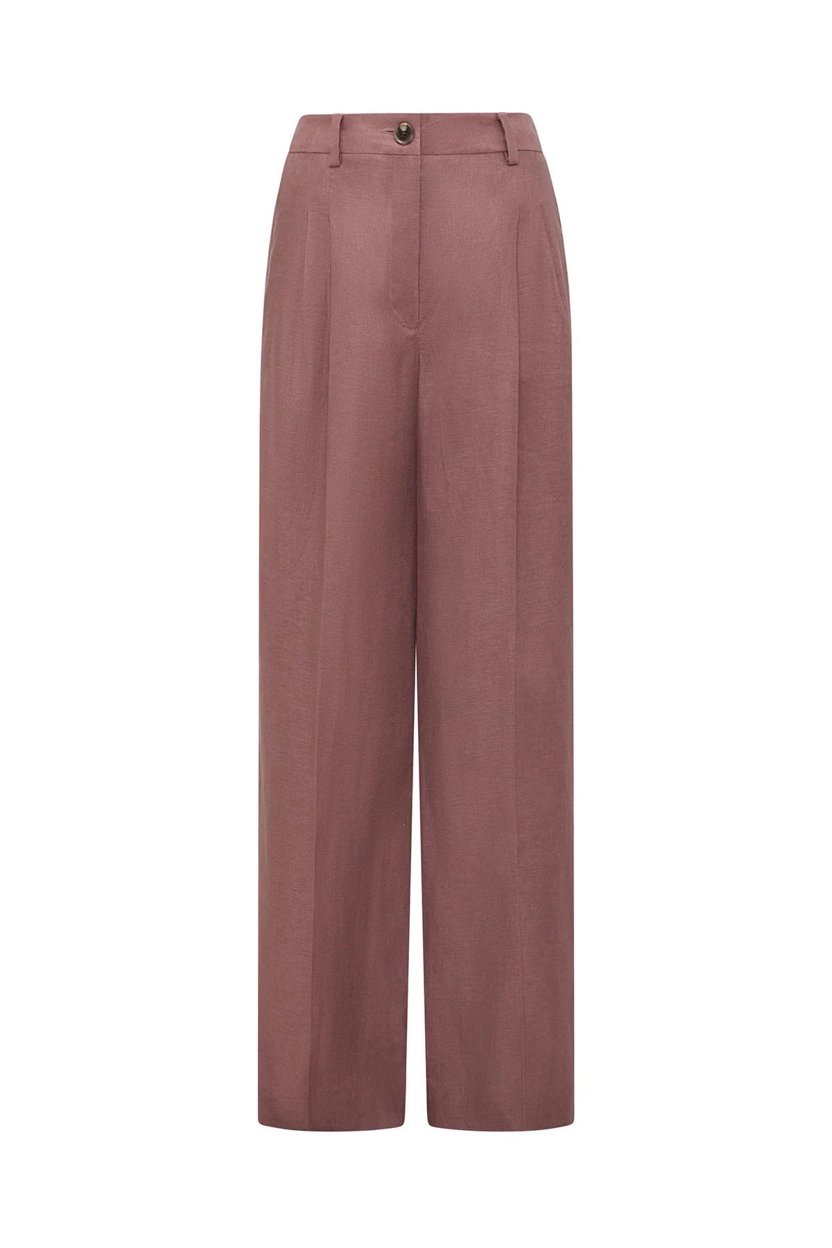 Evelyn Linen Pant -Berry