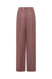 Evelyn Linen Pant -Berry