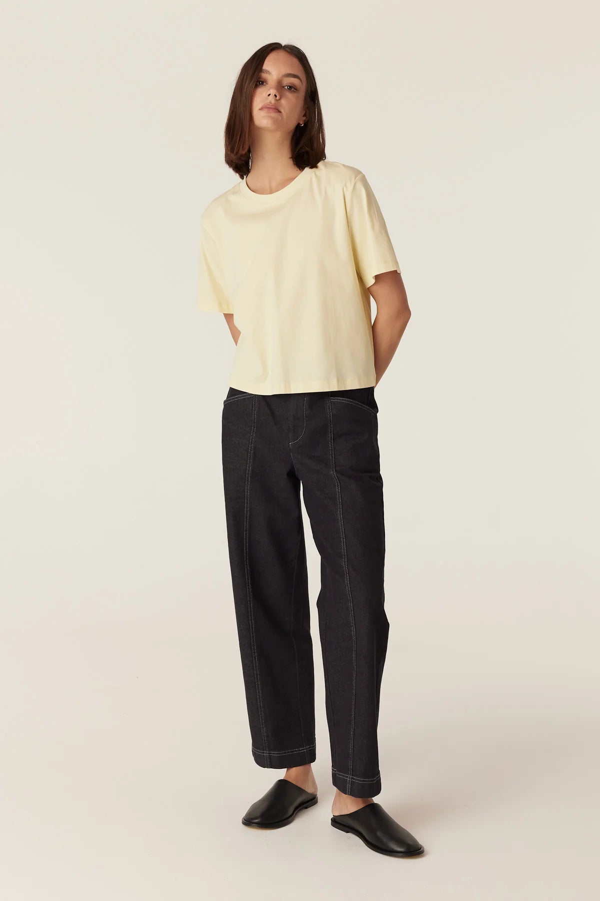 Pima Boxy Tee - Yellow