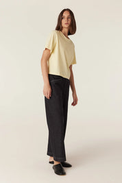 Pima Boxy Tee - Yellow