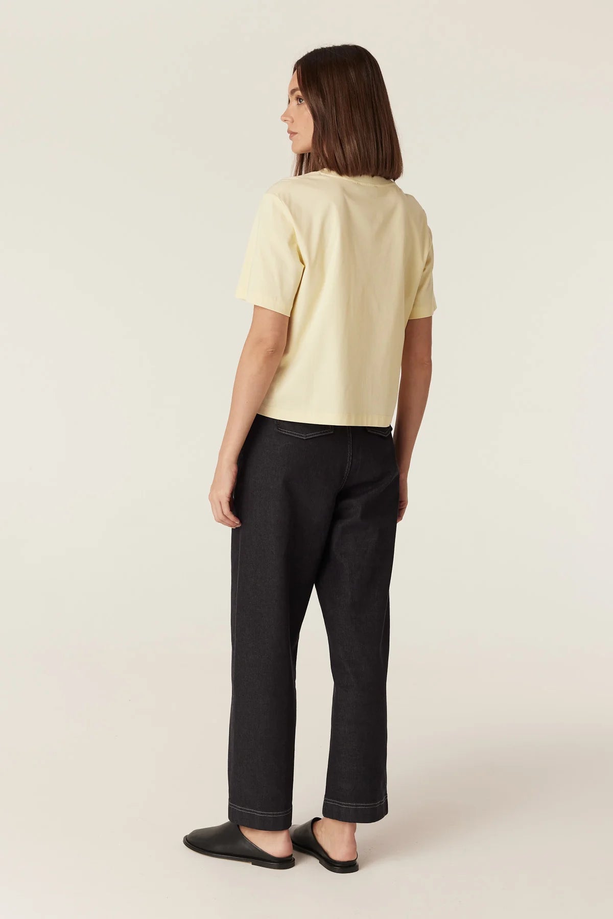 Pima Boxy Tee - Yellow