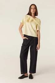 Pima Boxy Tee - Yellow