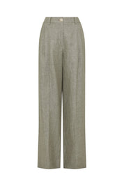 Evelyn Linen Pant - Green