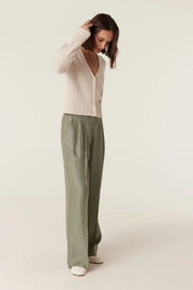 Evelyn Linen Pant - Green