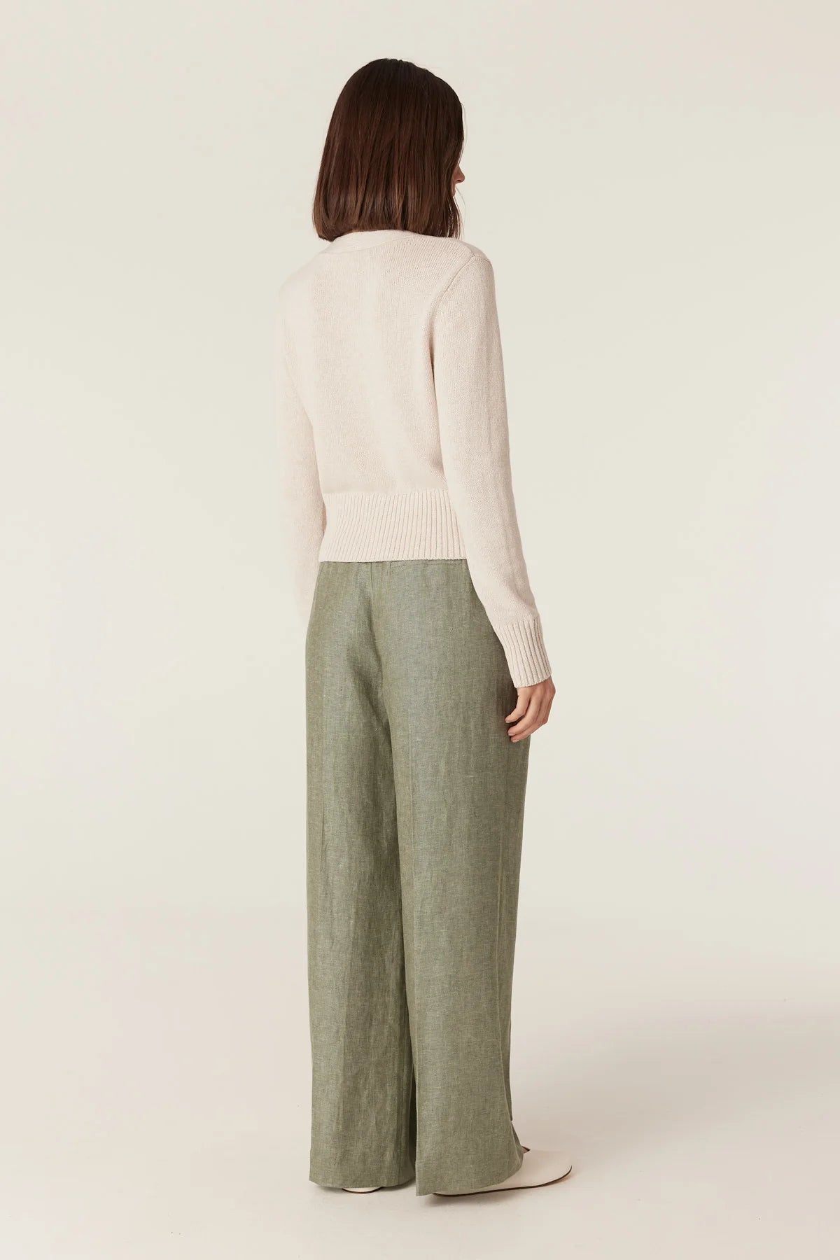 Evelyn Linen Pant - Green