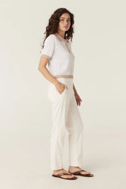Aldo Sateen Pant- White