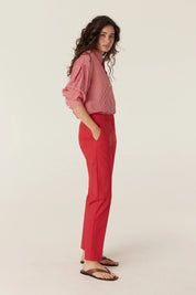 Castela Stripe Shirt -Red