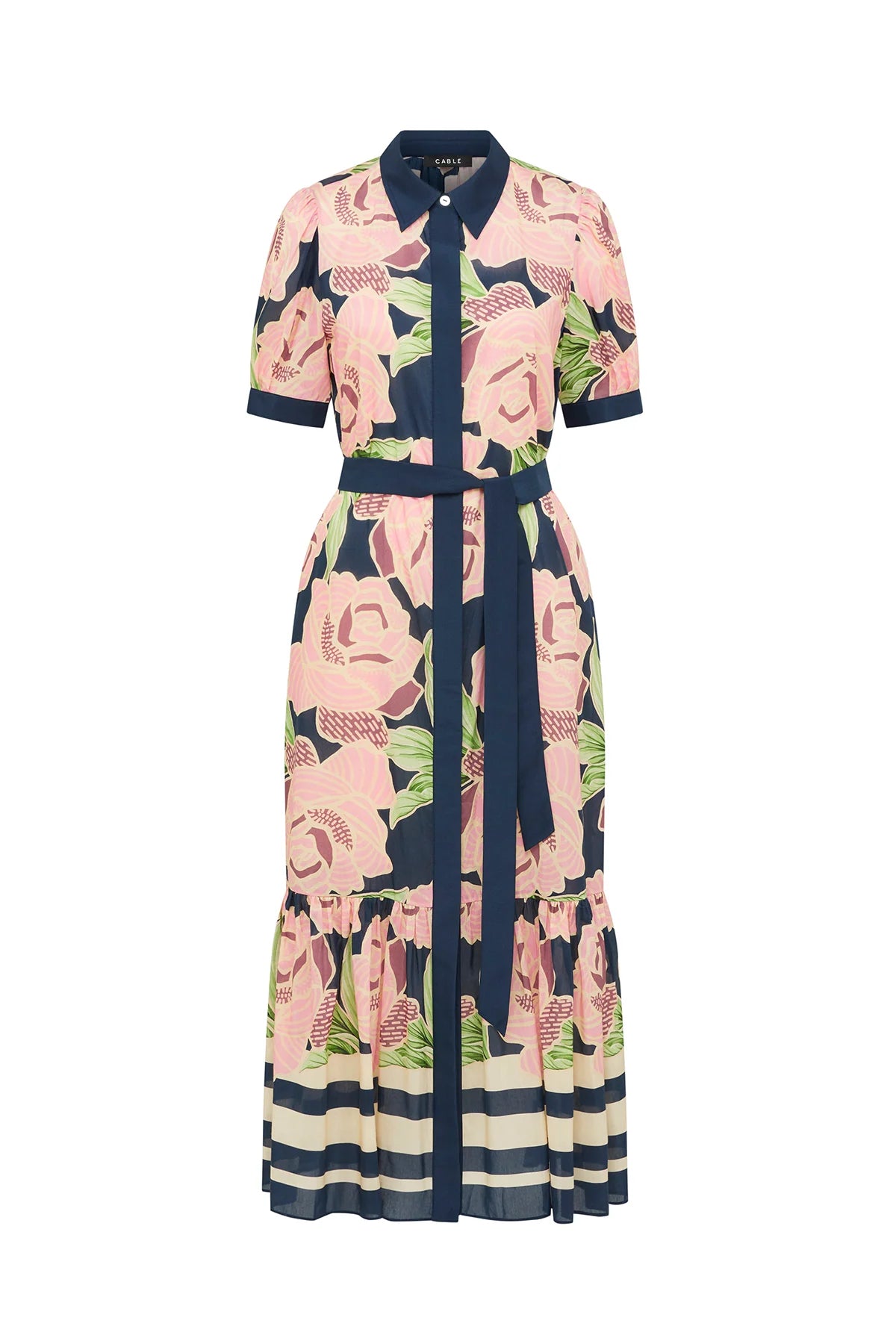 Evita Maxi Dress- Plum Rose Print