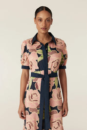 Evita Maxi Dress- Plum Rose Print