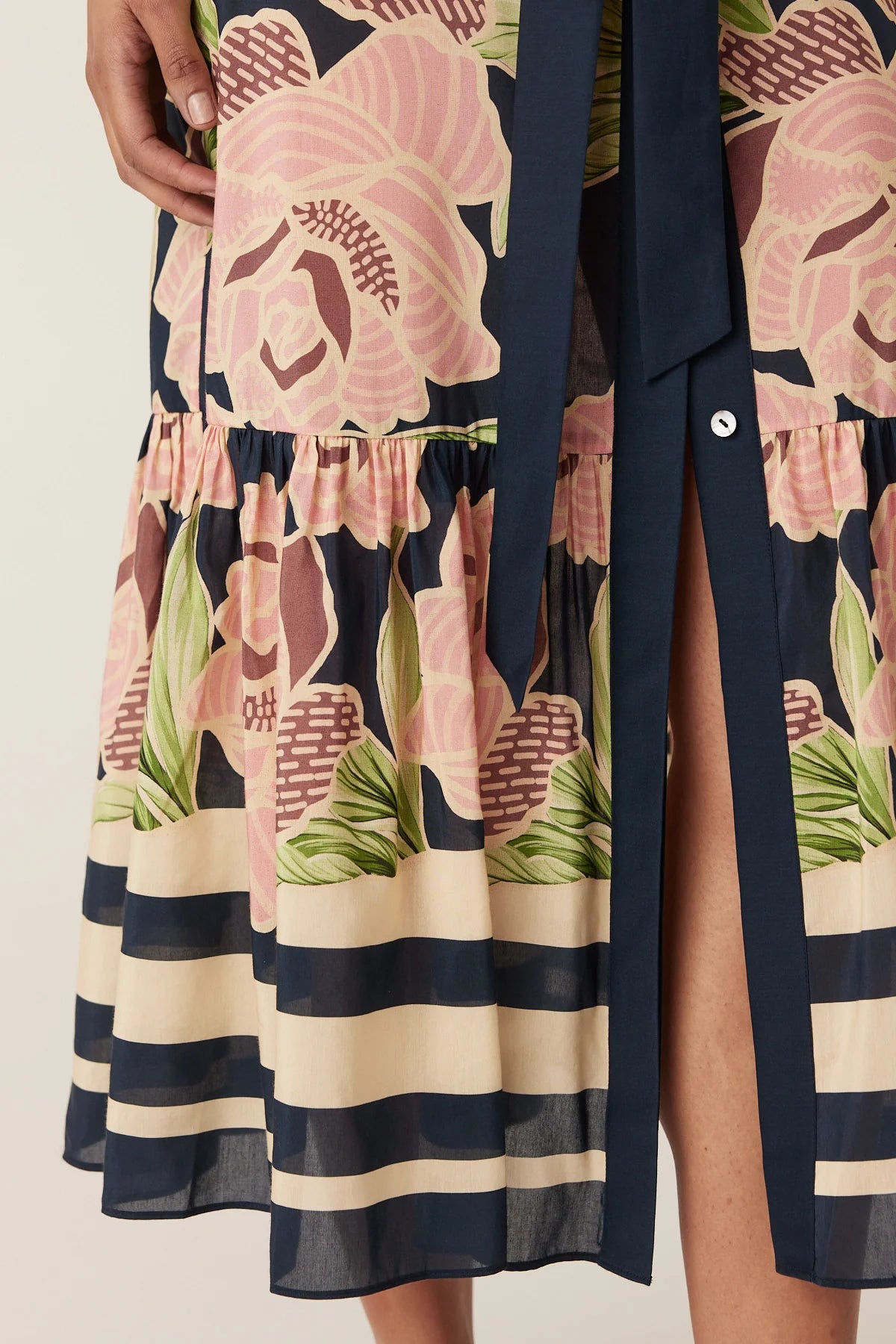 Evita Maxi Dress- Plum Rose Print
