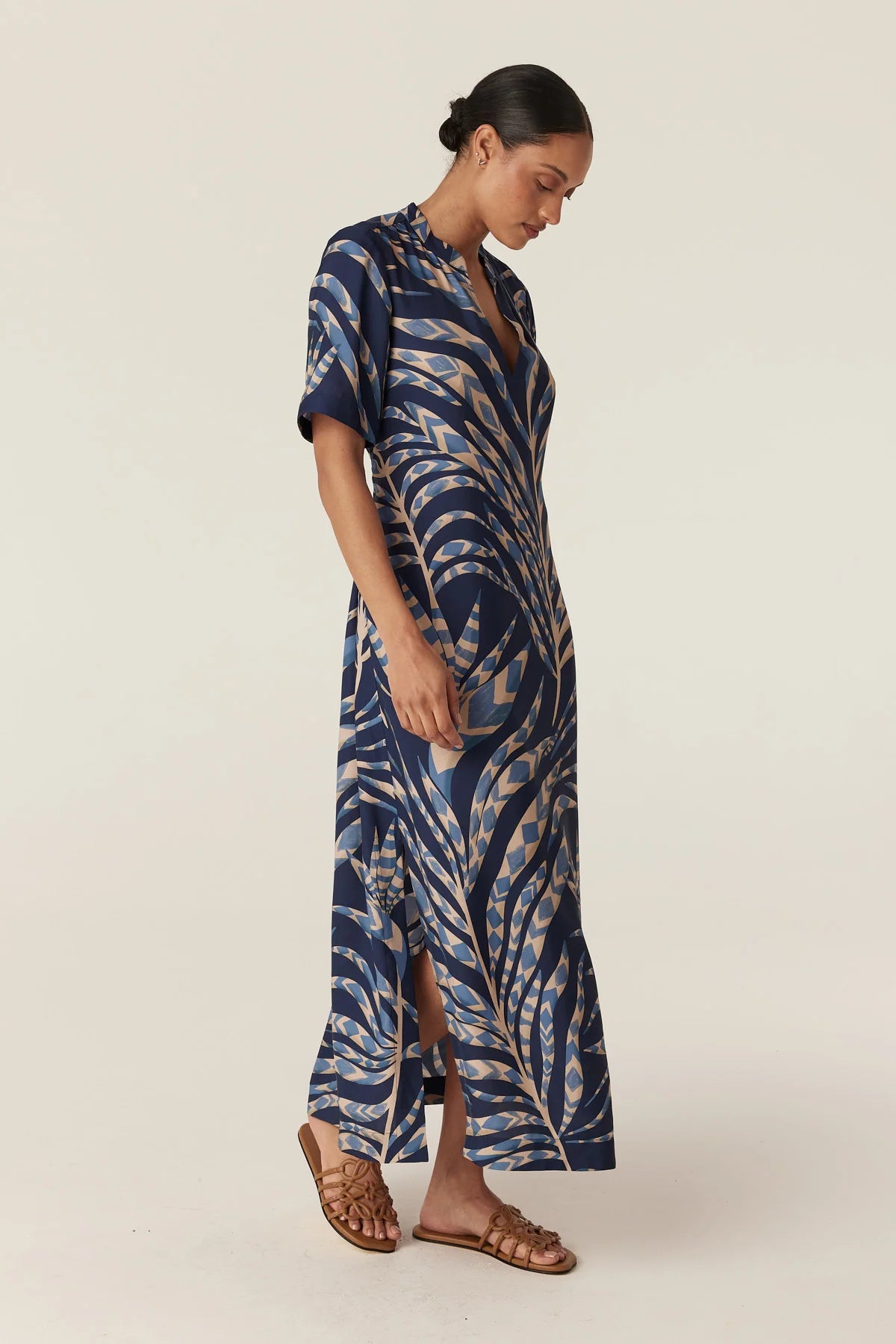 Pina Kaftan Dress -Wild Fern Print