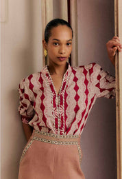 Calantha Ruched Sleeve Shirt