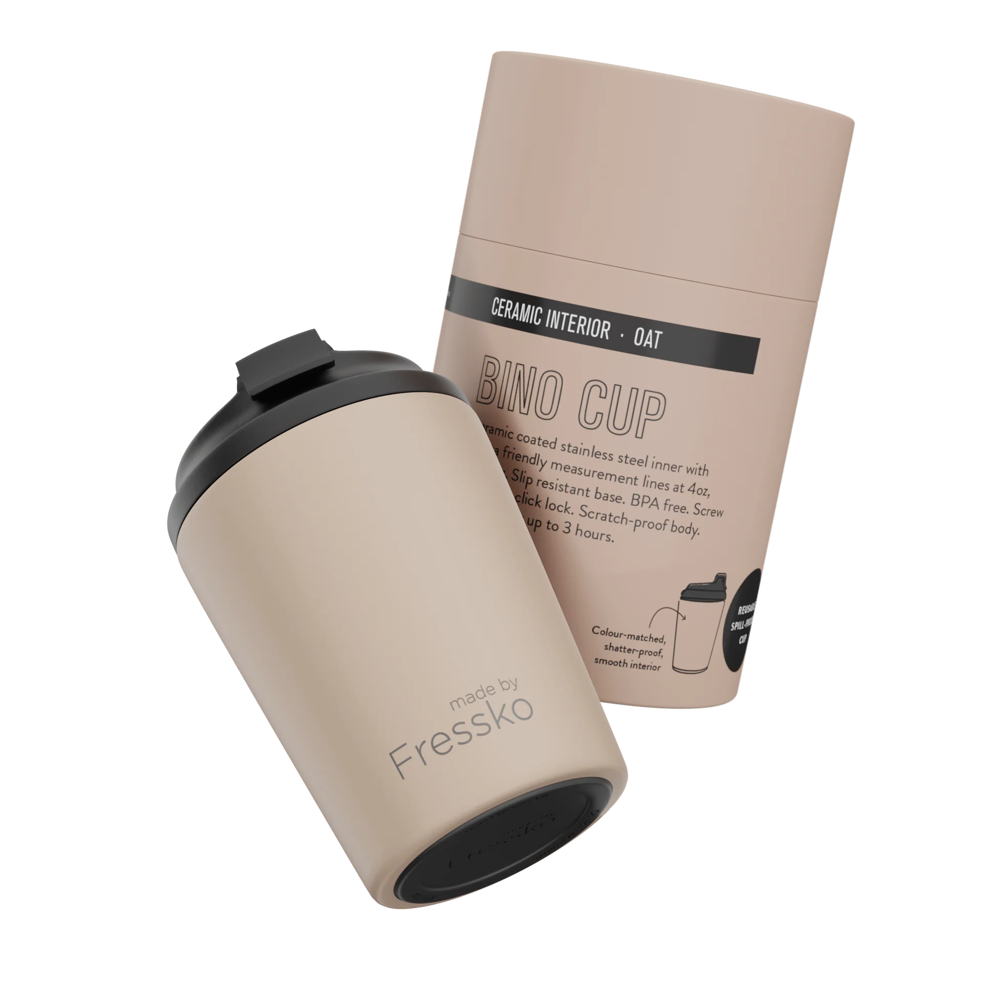 Ceramic Bino Cup 8oz-Oat