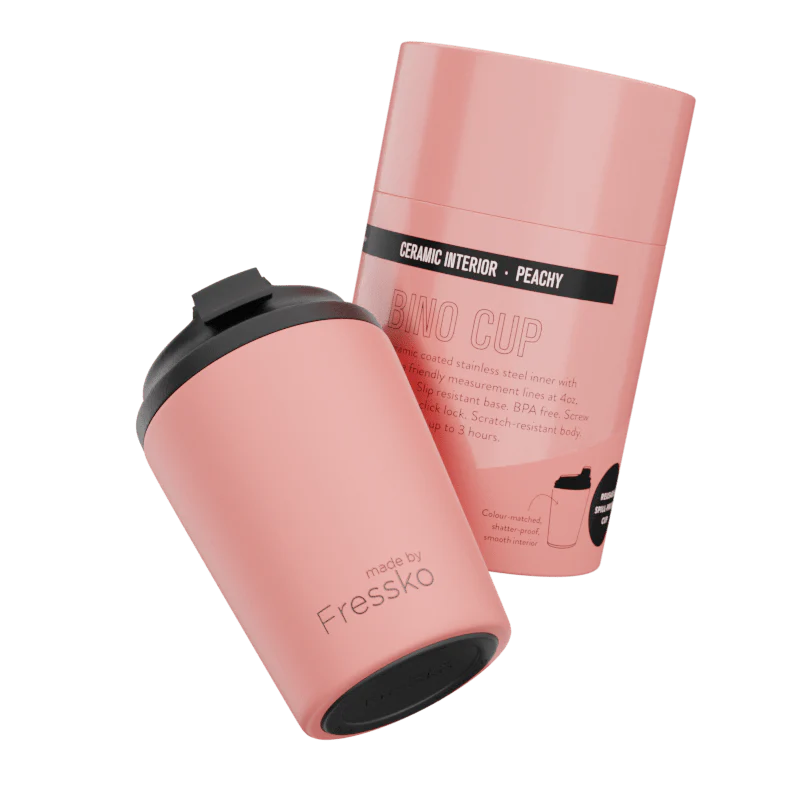Ceramic Bino Cup 8oz- Peachy