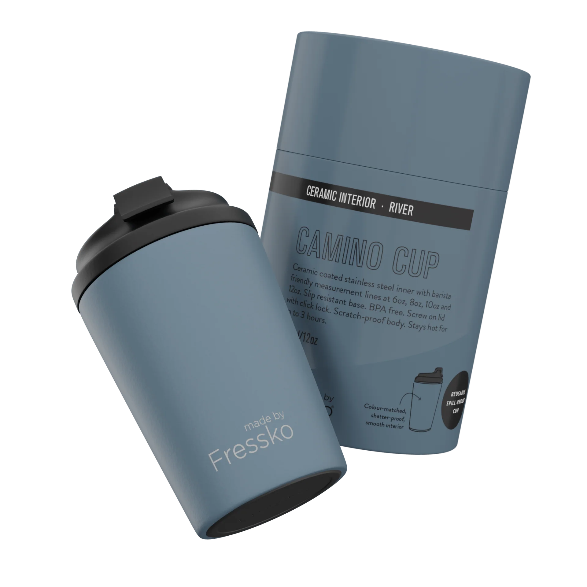 Camino Ceramic Cup 12oz-River