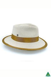 Boston Fedora- Beige & Caramel