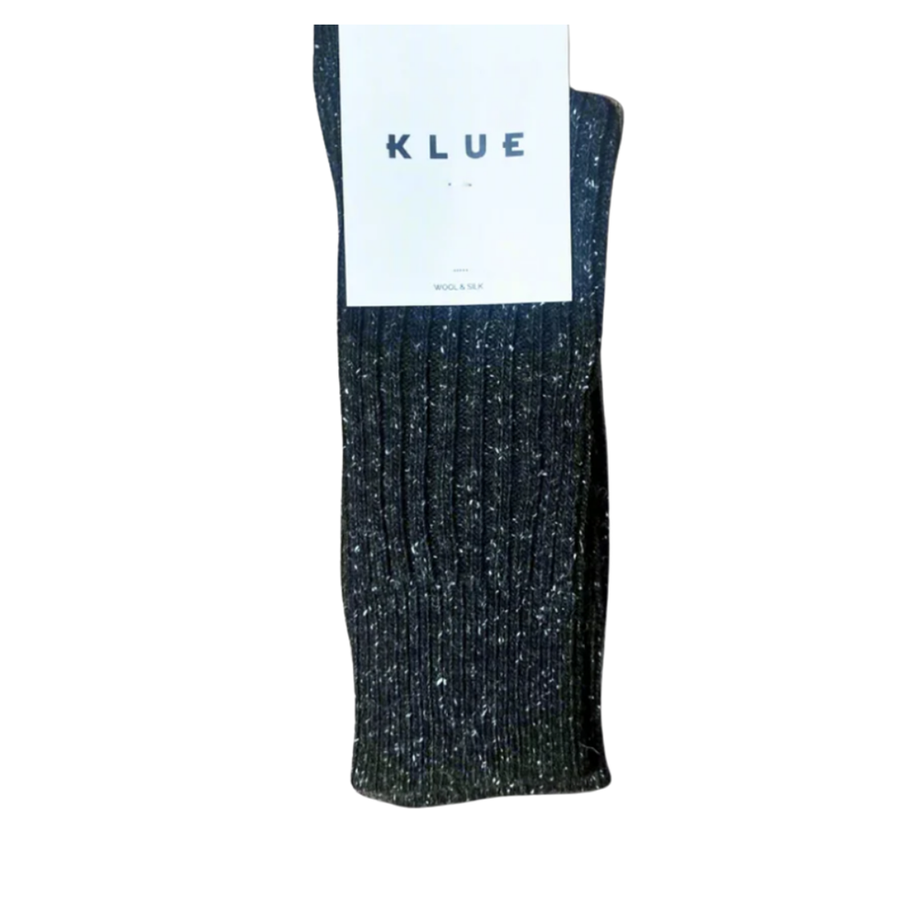 KLUE Silk & Wool Dust Star Socks-Black