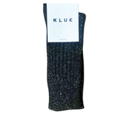 KLUE Silk & Wool Dust Star Socks-Black