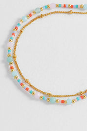 Mini Mixed Gemstone Duo Chain Bracelet